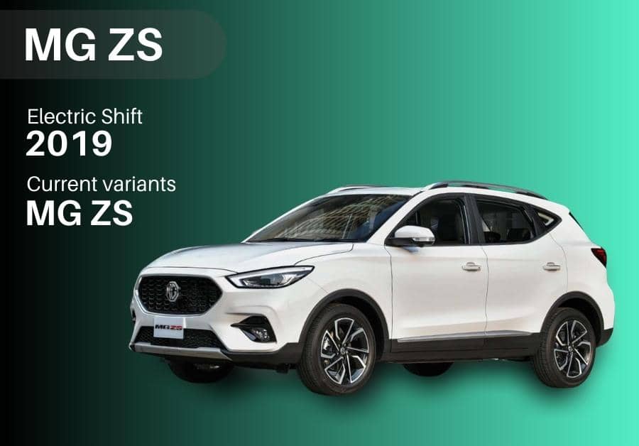 image of mg zs electric car manufacturer india with a mg zs white electric car