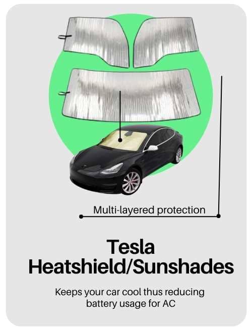 Best sunshades and heatshields for Tesla model s, model y, and model 3 in tesla accessories