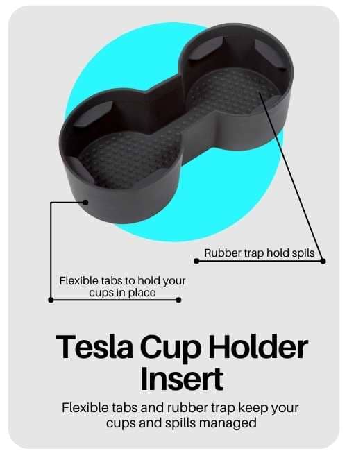 cup holder insert for tesla model s, model y, and model 3 also tesla cup holder liner