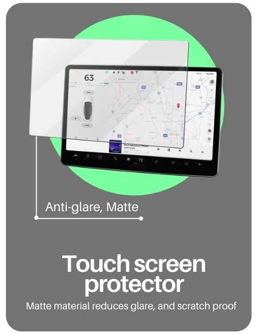 Screen protector for tesla model s, tesla model y, and tesla model 3 . electric car touchscreen protector