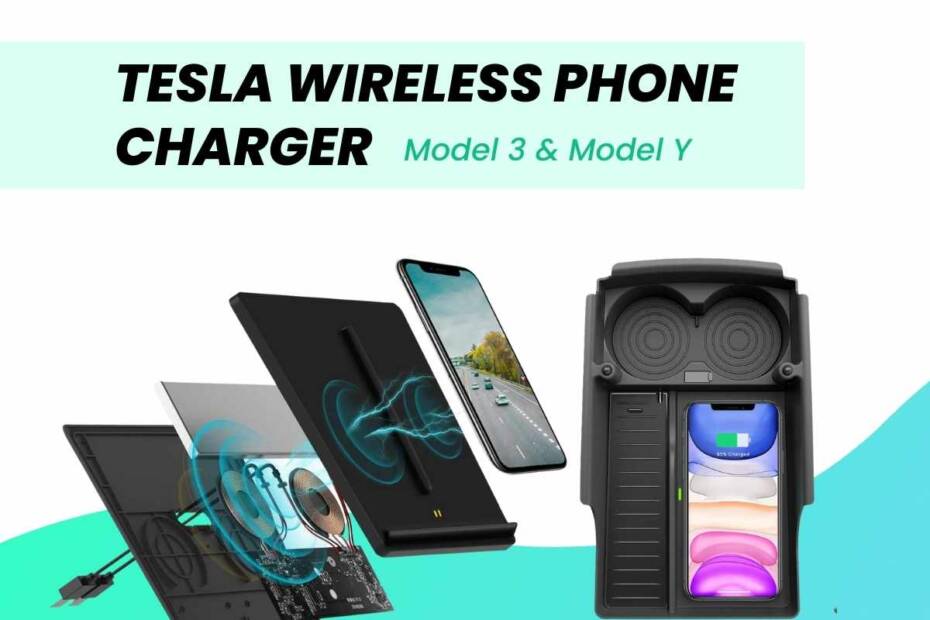 Image of Tesla wireless chargers for model 3, model X, and model Y