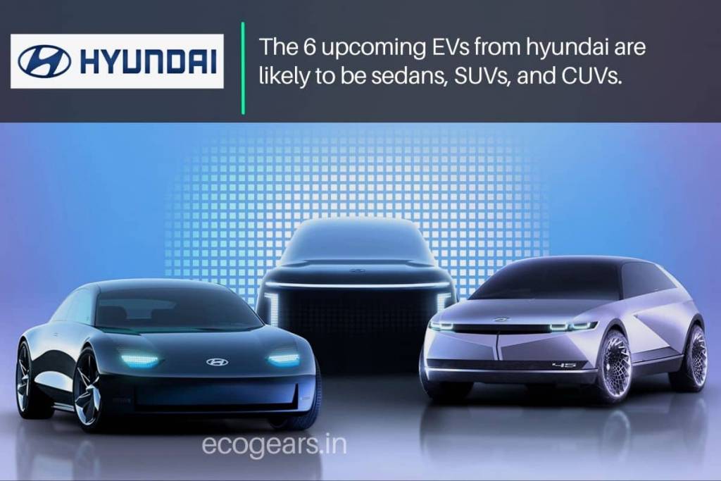 Image of new hyundai electric sedans, suvs, cuvs