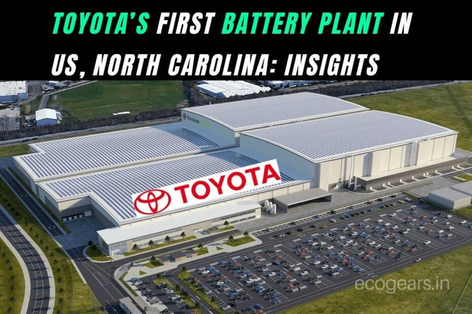 Image of toyota battery plant in US, North Carolina newly launched