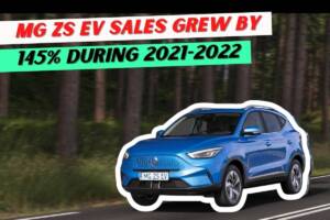 MG ZS EV electric car sales in India in 2022 from MG motors
