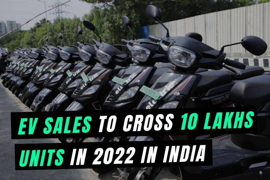 electric vehicles sales in India during 2020 and 2022