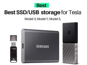 Image of SSD and USB storage Tesla model 3,model X, and model Y