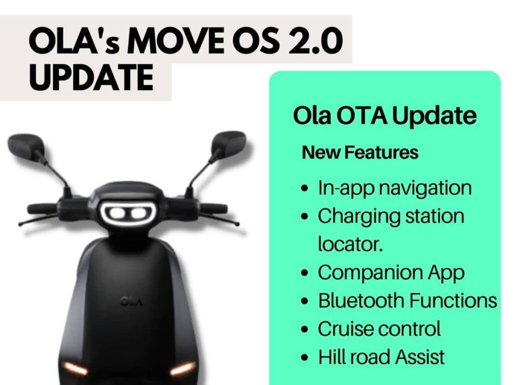 Ola electric scooters new Move OS 2.0 update for new features 