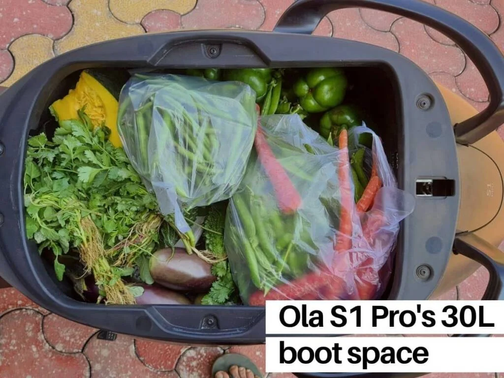Ola S1 pro electric scooter owner review of boot space and design