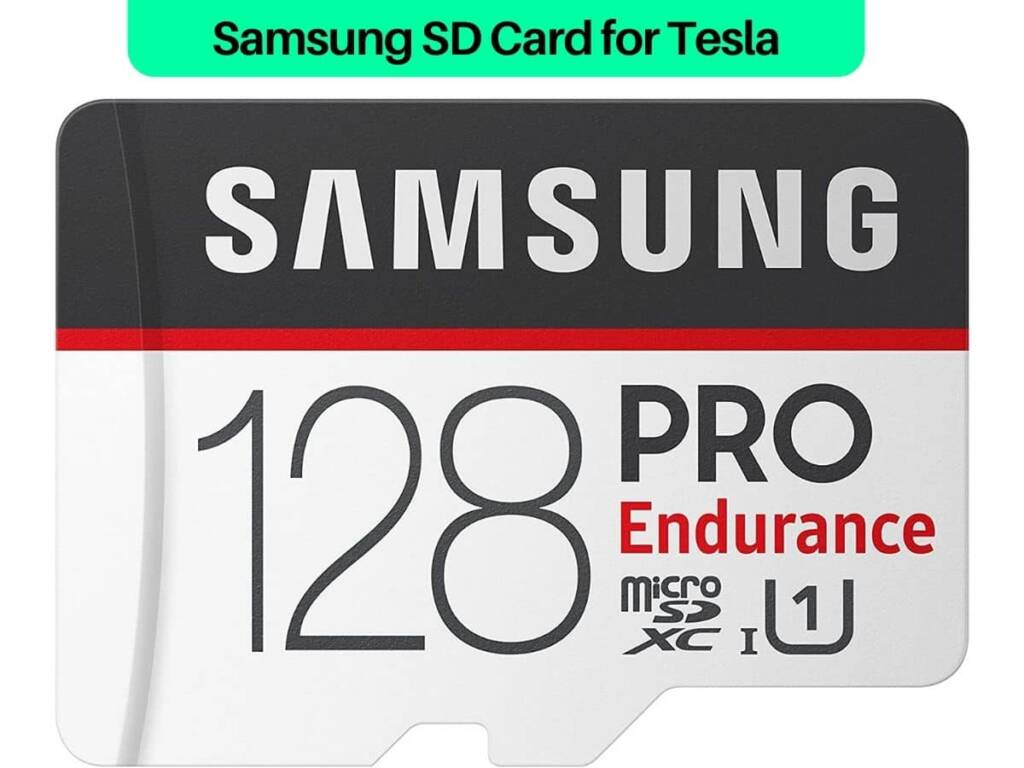 Image of Samsung microSD card for Tesla model 3, model X, and Model Y