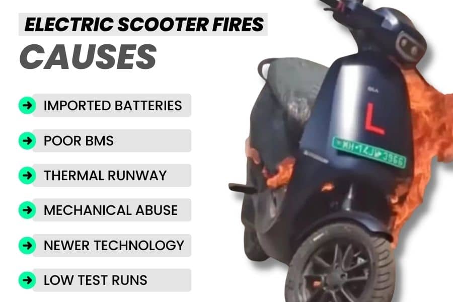 causes of electric scooter fires in India