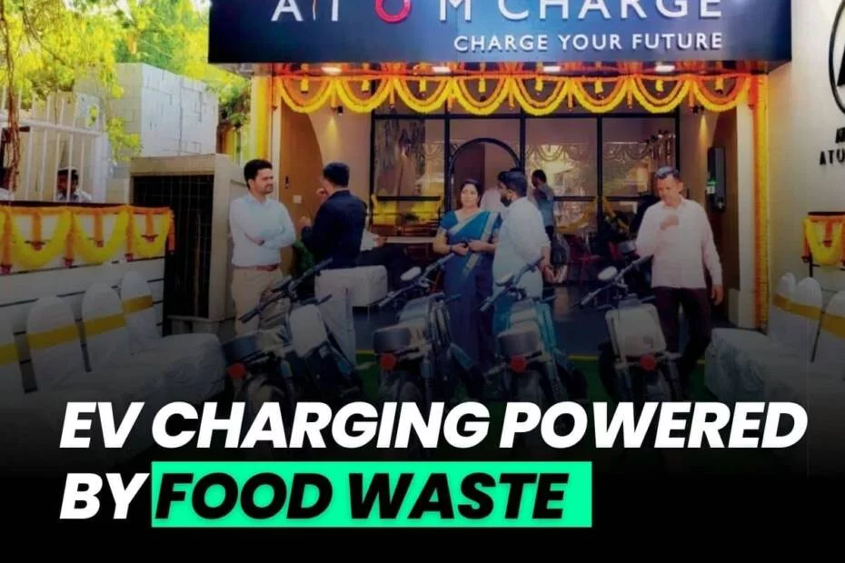 electric vehicle charging station in India powered by biogas and food waste