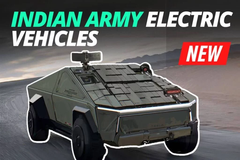 an Indian army electric vehicle truck