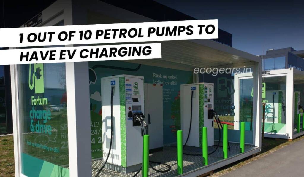 a EV charging station in petrol pumps of India