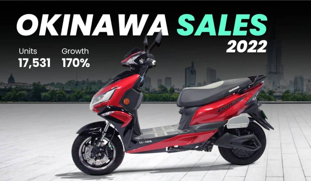 Okinawa electric scooter sales in India in 2022