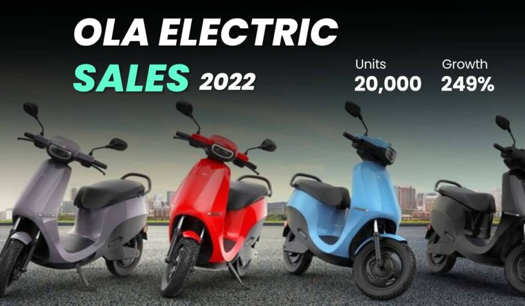 Ola electric scooter sales in India in 2022