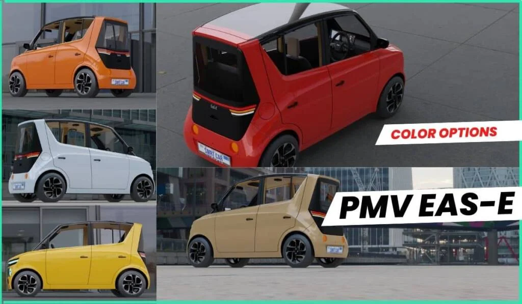 PMV EAS E electric car color variants in India