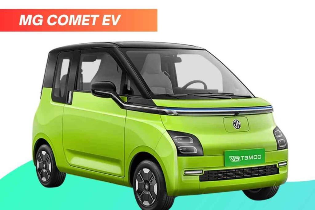Image of Green MG Comet EV electric cars in India under 10 lakhs