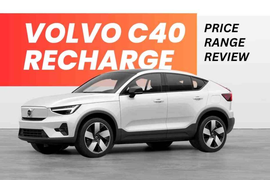 Image of white Volvo C40 Recharge electric car in India