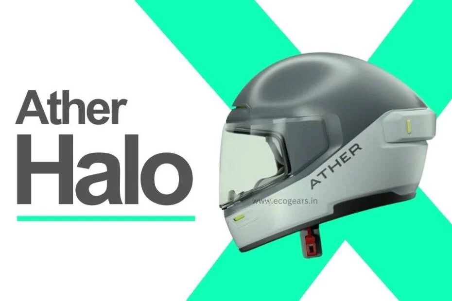 Image of Ather Halo Helmet in white and grey color