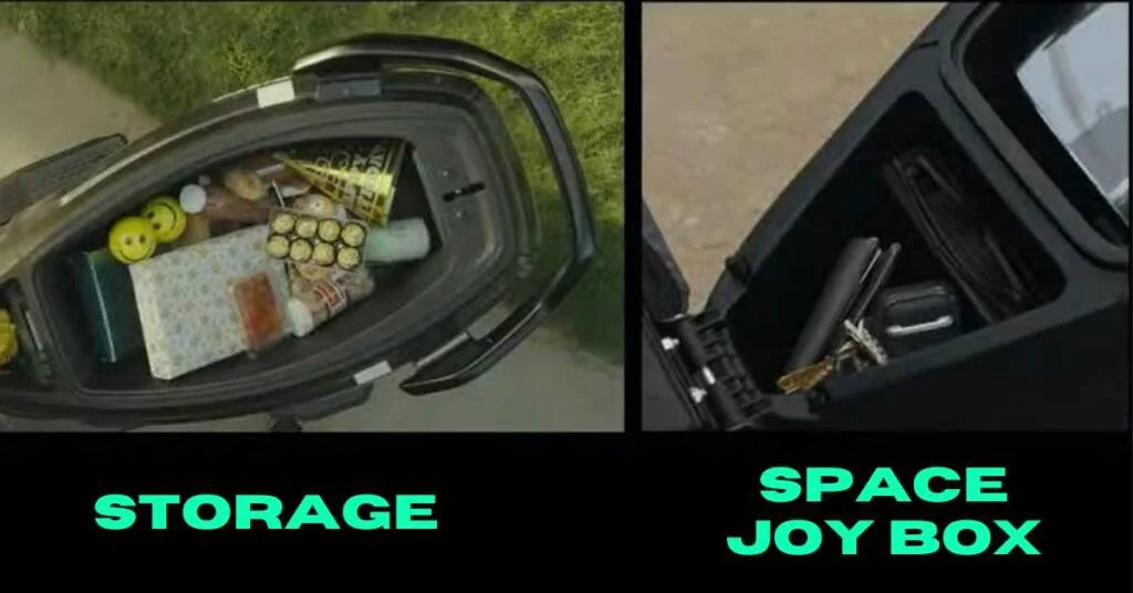 image of underseat storage in Ather Rizta electric scooter