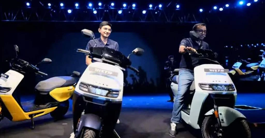 Image of Ather Rizta electric scooter during its launch in Bengaluru