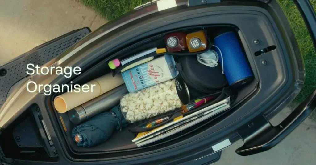 Image of Storage organizer in the ne Ather Rizta electric scooter