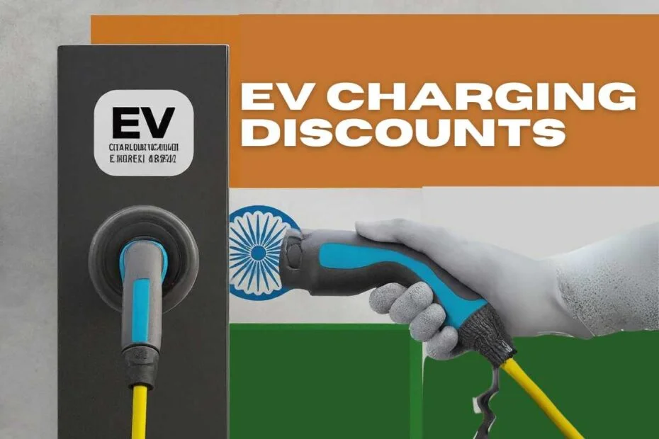 Image with a table of offers and discounts on EV charging in India