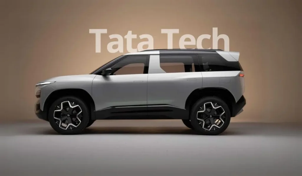 White Tata Sierra EV inside view