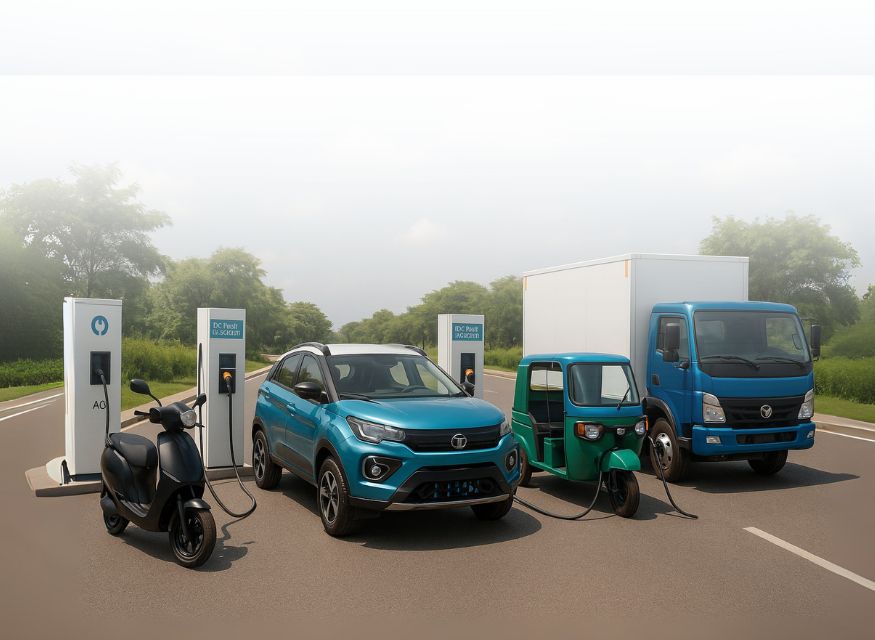 EV chargers in India by Connectors, vehicles, city