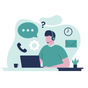 a person providing customer support to ev charging customers